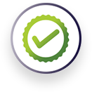 Icon of a checkmark representing proven results.