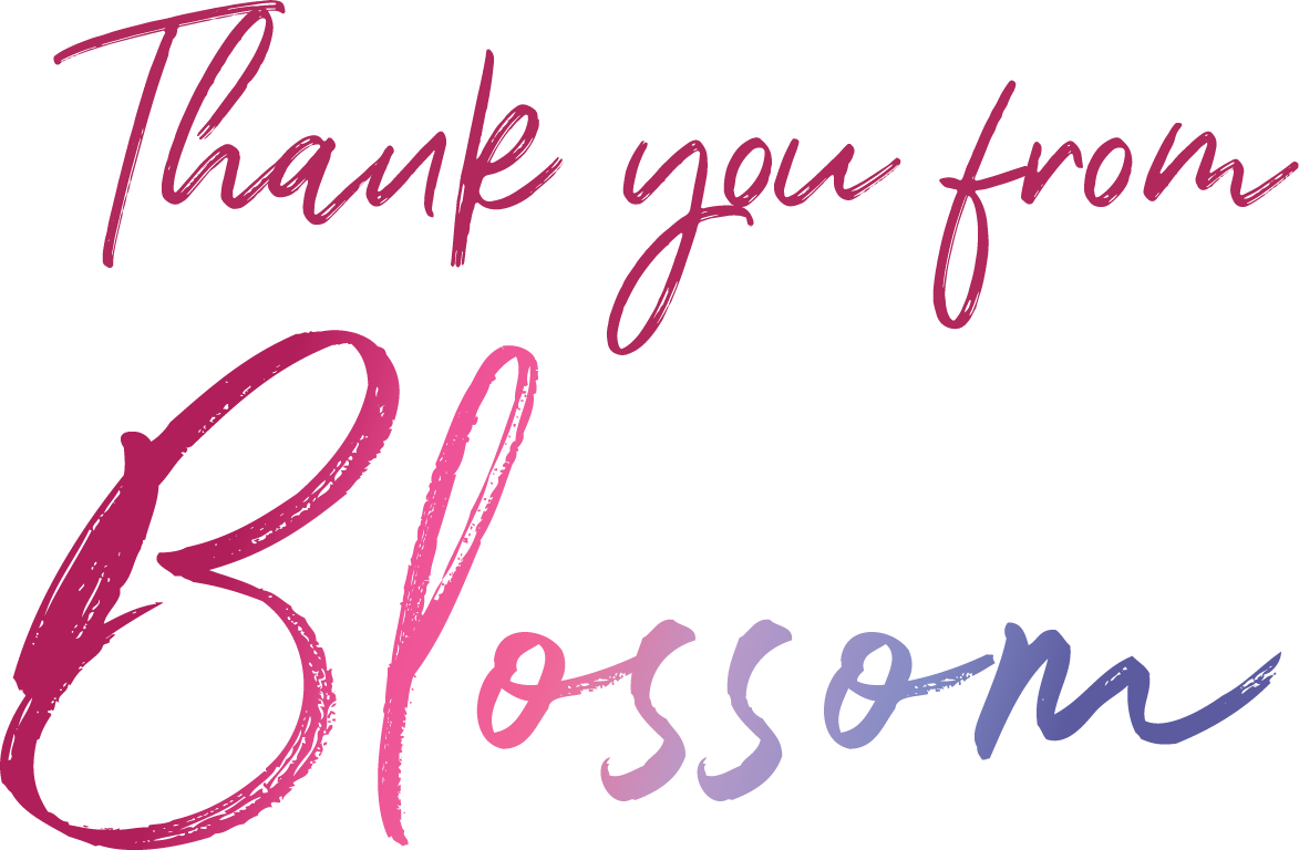 Blossom thank you image.